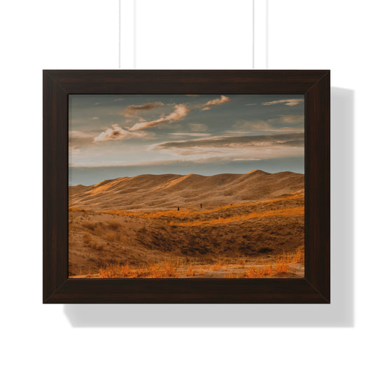 Framed Horizontal Poster — Golden Hills Landscape Wall Art