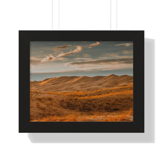 Framed Horizontal Poster — Golden Hills Landscape Wall Art